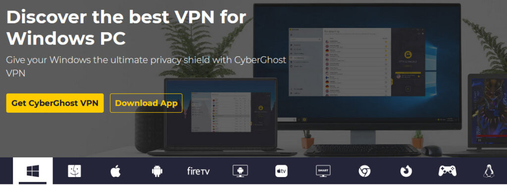 Revisión de CyberGhost VPN: aplicación de Windows