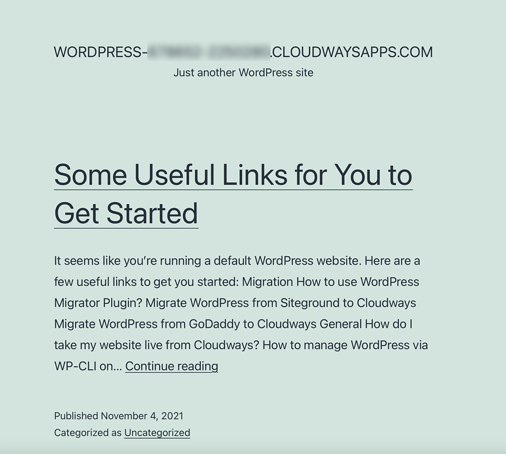 Cloudways WordPress Web