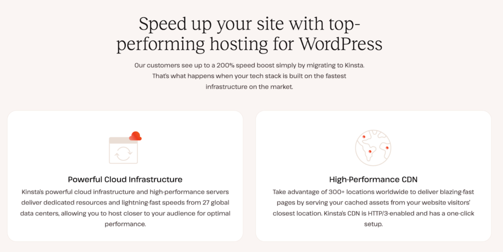Kinsta Hosting Speed Server Cdn