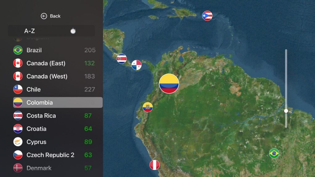Serwery Flowvpn na platformie Tvos w Ameryce Południowej