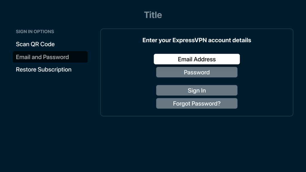 Sign In Email And Password