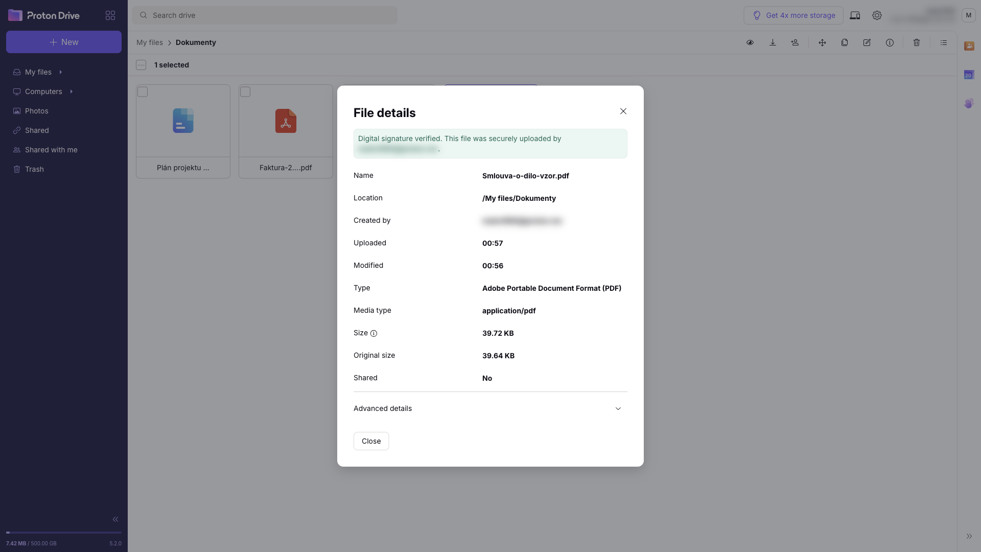 File details with a verified digital signature